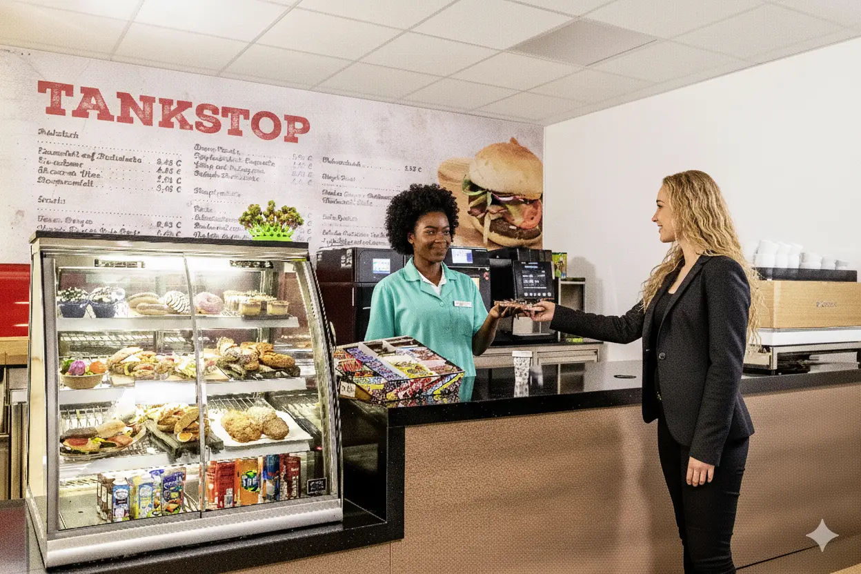 Professionelle Restaurantküche in Betrieb